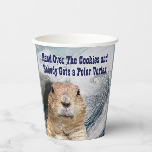Groundhog Day Polar Vortex Pappbecher (Vorderseite)