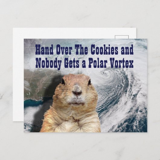 Groundhog Day Polar Vortex Postkarte (Vorne/Hinten)