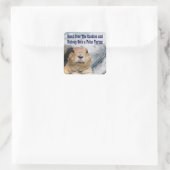 Groundhog Day Polar Vortex Quadratischer Aufkleber (Tasche)