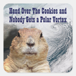 Groundhog Day Polar Vortex Quadratischer Aufkleber