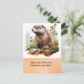 Groundhog Day Postcard - Spaß und Quirky Gruß Postkarte (Stehend Vorderseite)