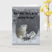 Groundhog Day Predication - Dur Versag! Karte (Gelbe Blume)