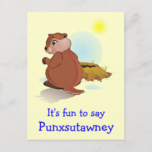 Groundhog Day Punxsutawney Postcard Postkarte