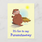 Groundhog Day Punxsutawney Postcard Postkarte (Vorderseite)