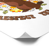 Groundhog Day Respect The Shadow Meteorology Retro Poster (Ecke)