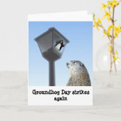 Groundhog Day schlägt wieder Karte (Gelbe Blume)