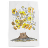 Groundhog Day Spring Watercolor Geschenktasche Mittlere Geschenktüte (Vorderseite)