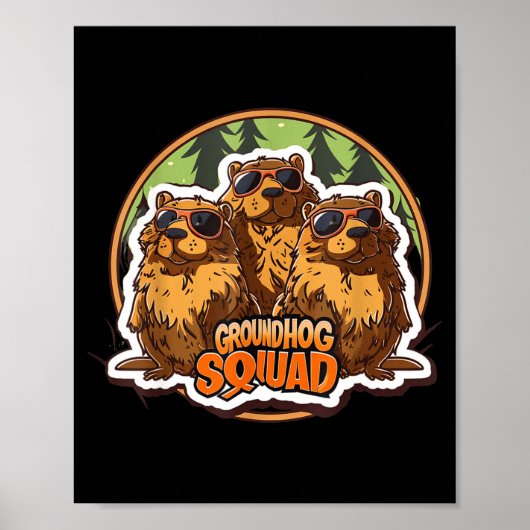 Groundhog Day Squad Funny Spring February Punxsuta Poster (Vorne)