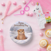 Groundhog Day-themed paper plates Pappteller (Party)