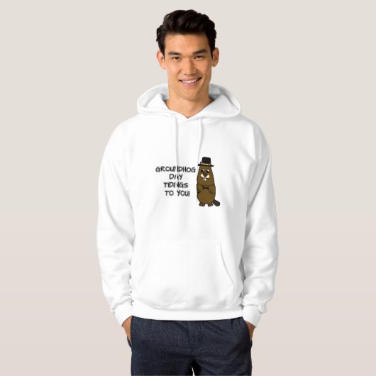 Groundhog Day Tidings für Sie! Hoodie (Vorne ganz)