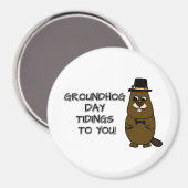 Groundhog Day Tidings für Sie! Magnet (Vorderseite/Rückseite)