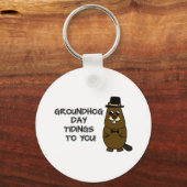 Groundhog Day Tidings für Sie! Schlüsselanhänger (Vorderseite)
