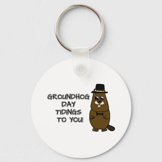 Groundhog Day Tidings für Sie! Schlüsselanhänger (Rückseite)