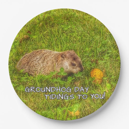 Groundhog Day Tidings für Sie! Teller (Vorderseite)