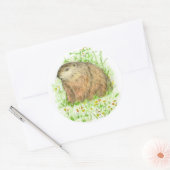 Groundhog Day Woodchuck Rodent Runder Aufkleber (Umschlag)