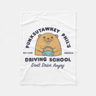 Groundhog Driving School Funny Men Women Retro Rod Fleecedecke