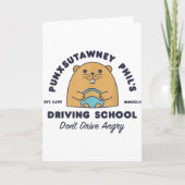 Groundhog Driving School Funny Men Women Retro Rod Karte (Vorderseite)