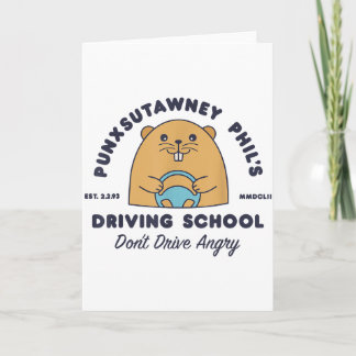 Groundhog Driving School Funny Men Women Retro Rod Karte