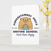 Groundhog Driving School Funny Men Women Retro Rod Karte (Gelbe Blume)