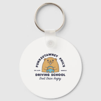 Groundhog Driving School Funny Men Women Retro Rod Schlüsselanhänger