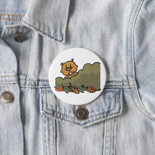 Groundhog durchquert Herbstbüsche Button (Beispiel)