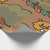 Groundhog durchquert Herbstbüsche Geschenkpapier