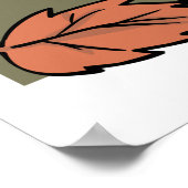 Groundhog durchquert Herbstbüsche Poster (Ecke)