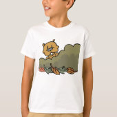 Groundhog durchquert Herbstbüsche T-Shirt (Vorderseite)