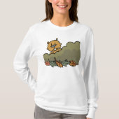 Groundhog durchquert Herbstbüsche T-Shirt (Vorderseite)