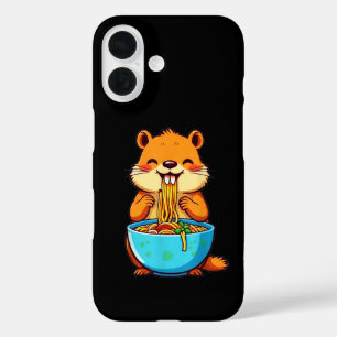 Groundhog Eating Ramen Happy Groundhog Day iPhone 16 Hülle