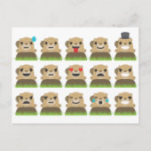 groundhog emojis postkarte (Vorderseite)