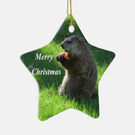 Groundhog Essen Keramik Ornament (Rechts)