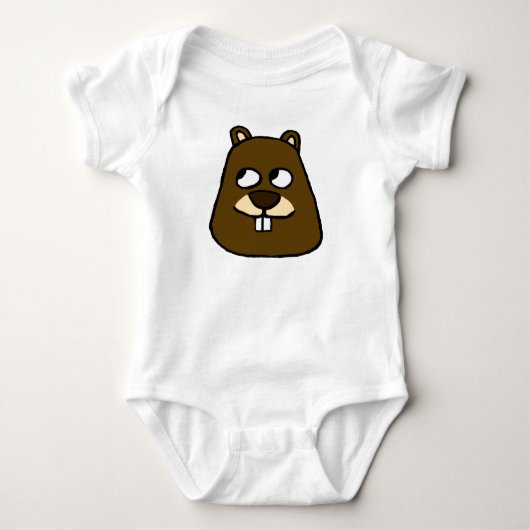 Groundhog Face Baby Strampler (Vorderseite)