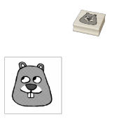 Groundhog Face Gummistempel (Stempel)