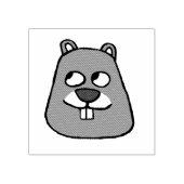 Groundhog Face Gummistempel (Prägung)