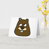Groundhog Face Karte (Gelbe Blume)