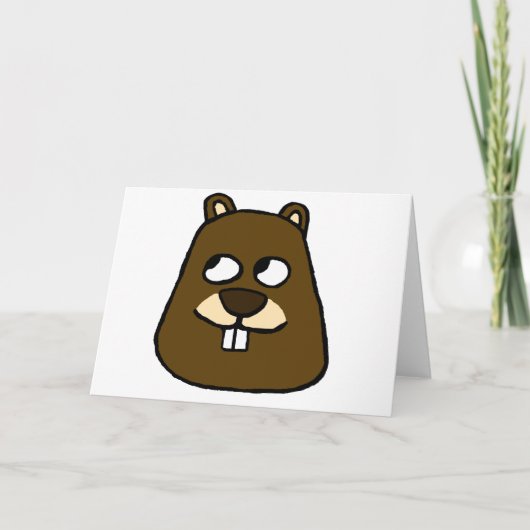 Groundhog Face Karte (Vorderseite)