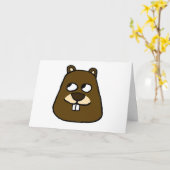 Groundhog Face Karte (Gelbe Blume)