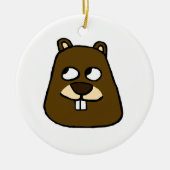 Groundhog Face Ornament (Vorne)