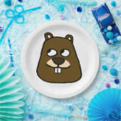 Groundhog Face Pappteller (Party)