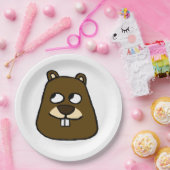 Groundhog Face Pappteller (Party)