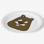 Groundhog Face Pappteller (Schrägansicht)