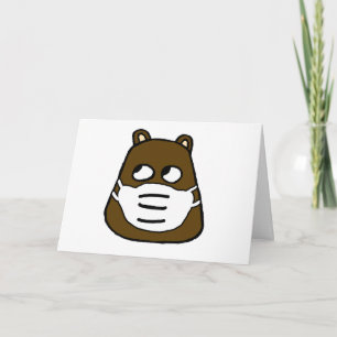 Groundhog Gesicht mit Gesichtsmaske Karte