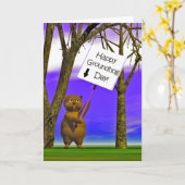 Groundhog Gruß Karte (Gelbe Blume)