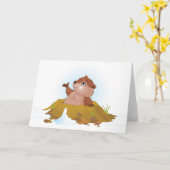 Groundhog Gruß-Karten Karte (Gelbe Blume)