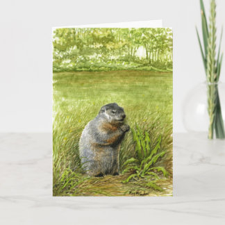 Groundhog Grußkarte Karte