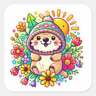 Groundhog Hoodie Sticker