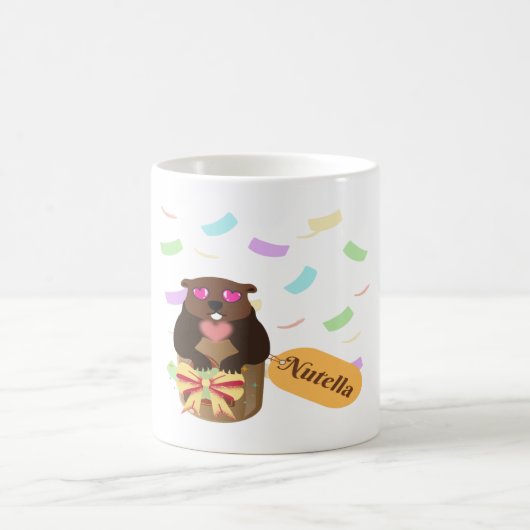 Groundhog in a Nutella Jar Kaffeetasse (Mittel)