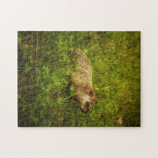 Groundhog in einem Feld-Puzzle Puzzle (Horizontal)