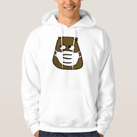 Groundhog in Gesichtsmaske Hoodie (Vorderseite)